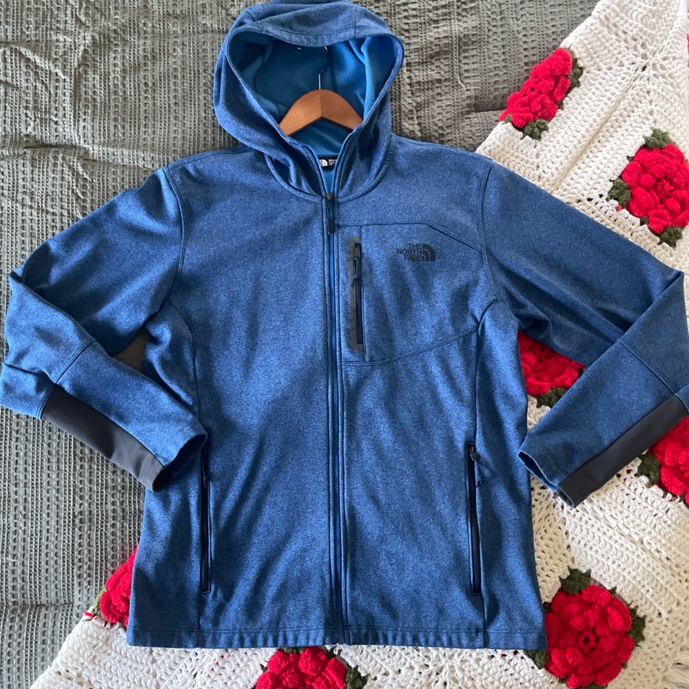 The North Face Canyonlands Full Zip Hoodie in Heather Blue - Large